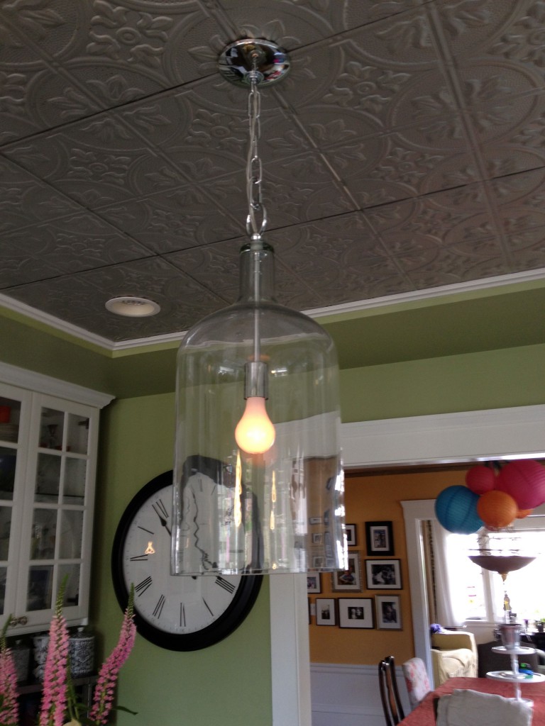 big glass lantern light fixture